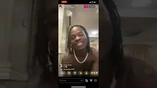 naira marley showing dance steps and making girls join his live