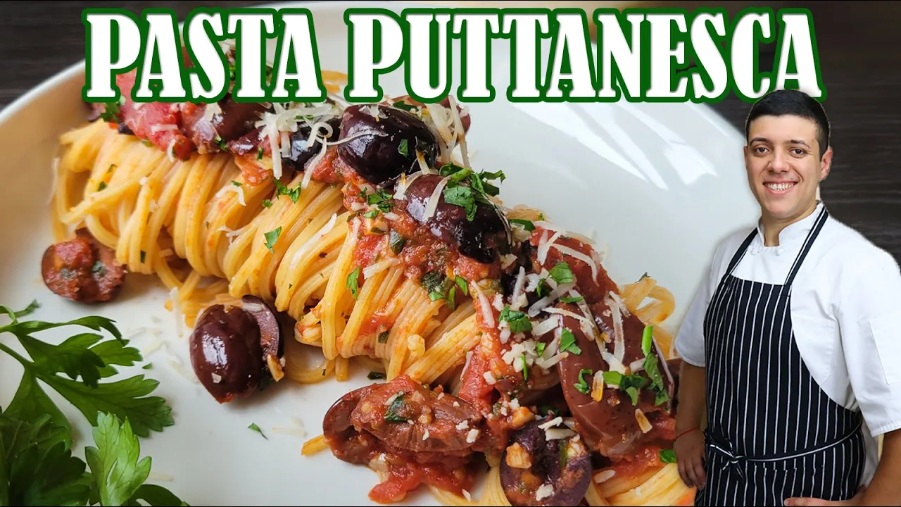 Pasta Puttanesca   Popular Italian Pasta Dish by Lounging with Lenny
