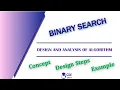 Binary Search General Method Divide Conquer Technique Lec 30 Design Analysis of Algorithm