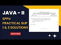 tybsc java-II sppu practical slip 1 2 solution programs for university practical exam 2023 sppu