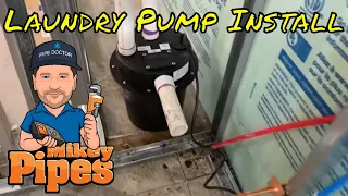 Basement Laundry Pump and Waste Piping Installation Little Giant WRSC-6