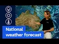 National Weather Forecast Mostly dry with a few showers for the far south-east