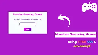 Number Guessing Game Using HTML CSS and JavaScript JavaScript Projects becodewala