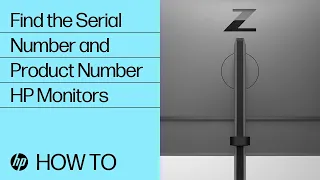 How to Find the Serial Number or Product Number on Your HP Monitor HP Support