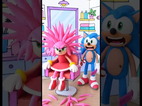 Creating a new haircut for Amy Rose Sonic #diy #howto #clayart #animation