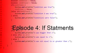 How to code in Java If Statements Episode 4