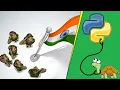 Army Man Salute To National Flag Drawing in Python Part 2 - With Source Code