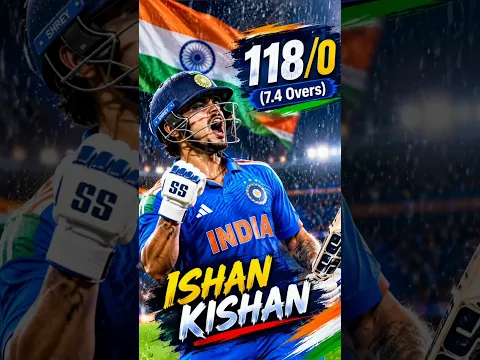 9 ओवर में बने 118 रन! ईशान किशन और नमन धीर की तूफानी बैटिंग! 💥🇮🇳 #shorts #indvswi
