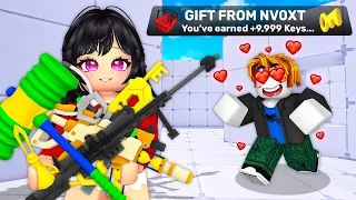 I tried being a EGIRL for 24 hours in Roblox Rivals!
