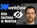 Webflow How to Hide a Section Desktop Mobile or Conditional Display