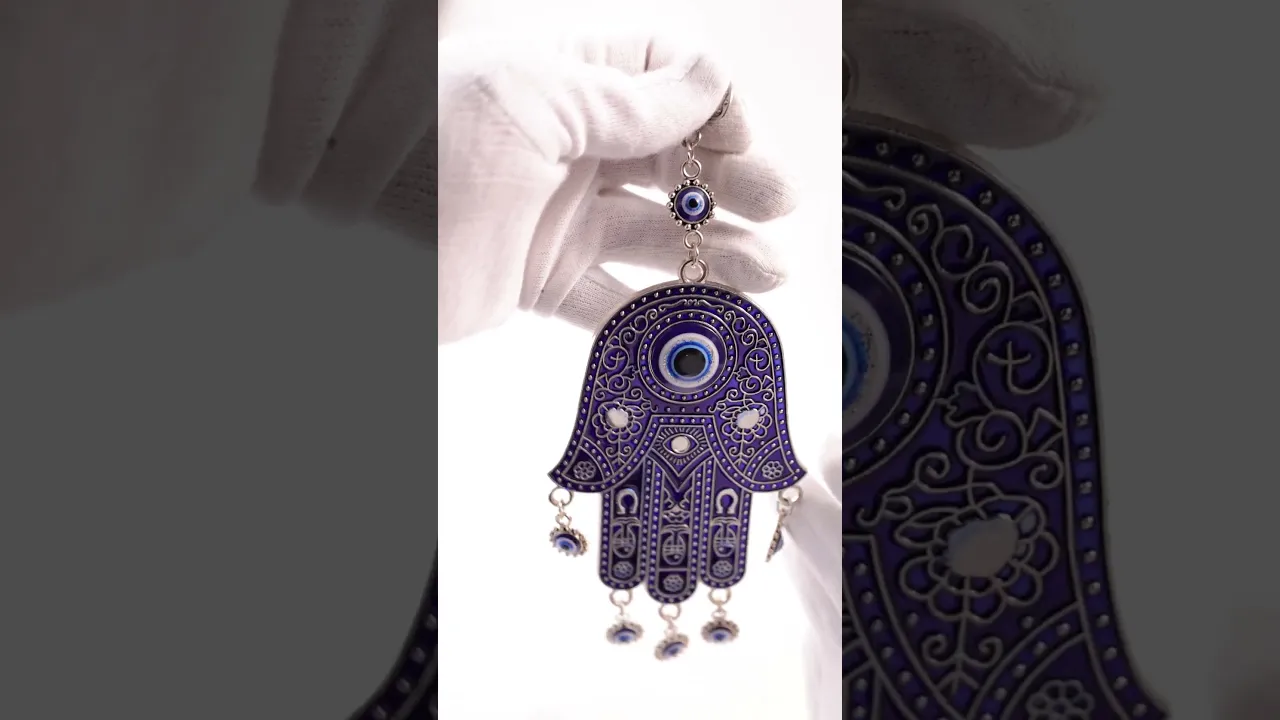 Big Hamsa Hand with Evil Eye Hanging for Protection
