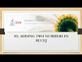 Adding two numbers in BlueJ