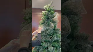 Hacks 173--How to attach wide ribbon to a Christmas Tree