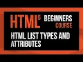 HTML Tutorial - Ordered list Unordered list and HTML description lists