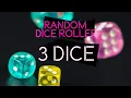 Interactive Random Dice Roll Three 3 Dice