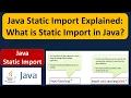 Java Static Import Explained What is Static Import in Java Java Tutorial