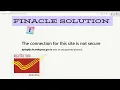 The connection for this site is not secure - Finacle error in India post