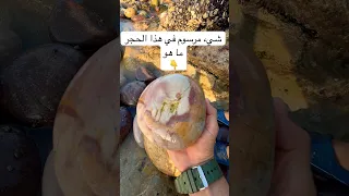 شي مرسوم في هذا الحجر نريد من المتابعين أن يخبرنا بهذا احجار كريمة Beach 