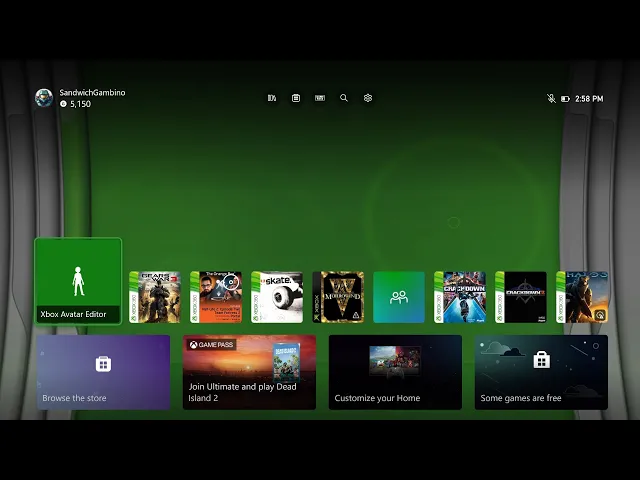 Xbox 360 Blades Dynamic Background (Xbox Series X|S)