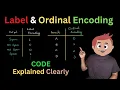 Data Pre-Processing Techniques Label Ordinal Encoding Code