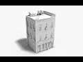 US Apartment Building 1001 3D Model Wire Frame by Tomoplace
