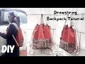 Download Lagu Drawstring backpack tutorial | Diy drawstring bag | Diy tas ransel serut