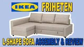 IKEA Friheten L-shape Sofa Bed - Assembly and Review Hyllie Beige Clueless Dad