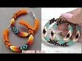 Native American Seeds Beads Hoop Earrings Beaded Earrings