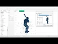 Tableau Tutorial - Custom Background Images Sports visuals X-Y scatterplot Baseball