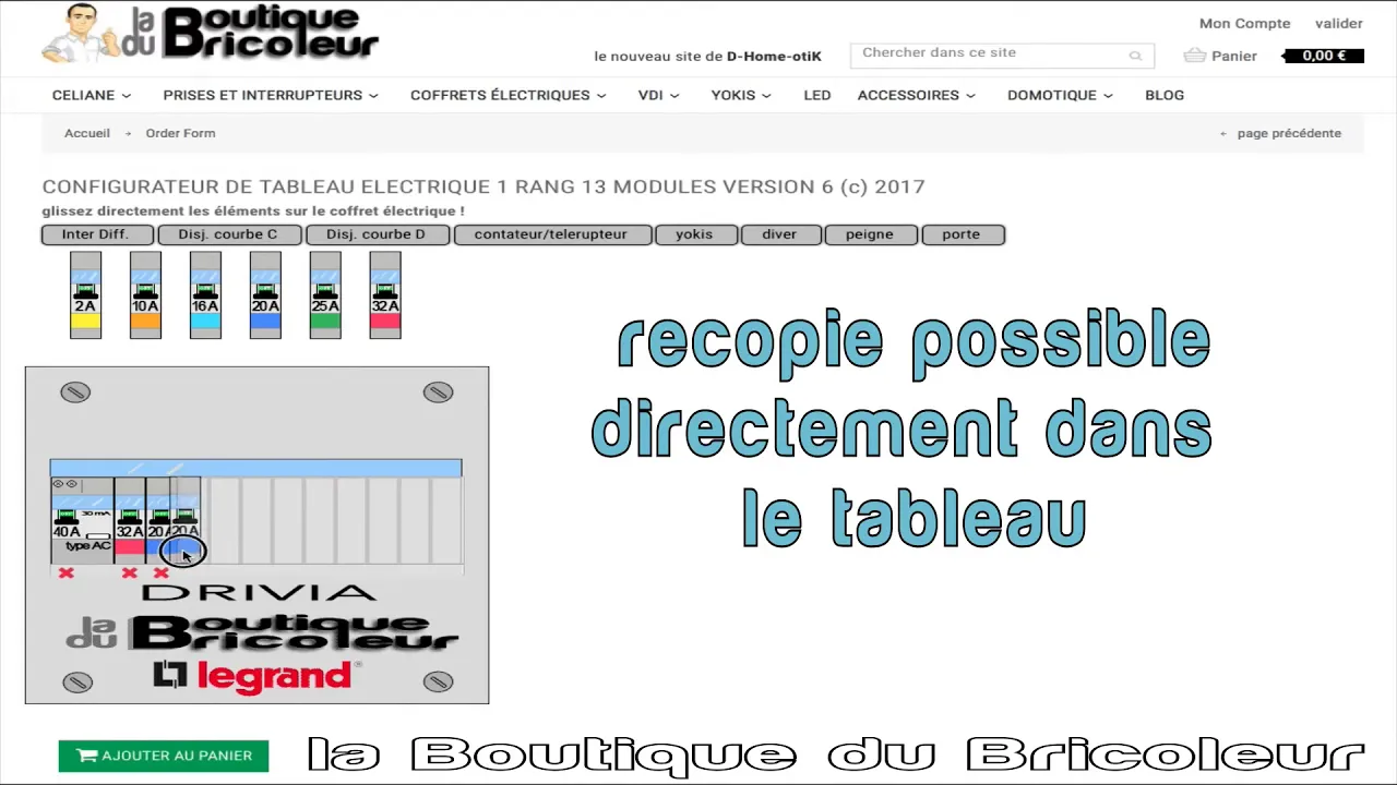 Composer un tableau électrique avec un configurateur