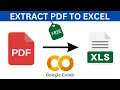 How to Convert PDF Tables to Excel using Python Google Colab