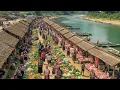 Na Sam And Tay - Nung People’s Market Along River, Van Lang Market On The Vietnam - China Border