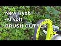New garden tool Ryobi 40 volt trimmer with BRUSH CUTTER expand-it attachment