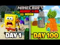 Lagu Sponge 100 Days in Minecraft FULL MOVIE