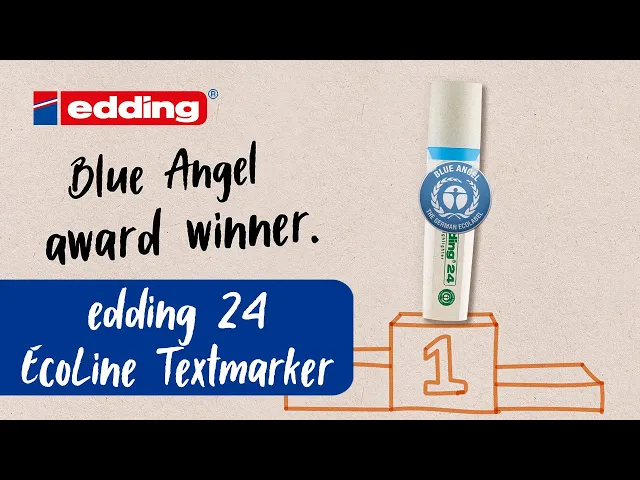 edding Textmarker Highlighter 24 EcoLine – Nachhaltiges Markieren mit dem Blauen Engel