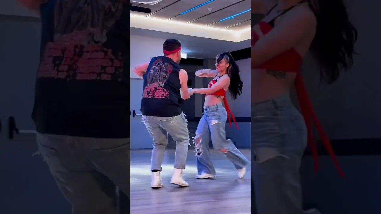 We couldn’t resist improvising to this timeless song. #beegees  #westcoastswingdance #coupledance