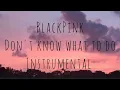 BLACKPINK DON'T KNOW WHAT TO DO ( INSTRUMENTAL )