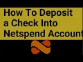 How to deposit checks into Netspend account