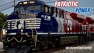 Patriotic Power Norfolk Southern 956 OCS Special Led by NS 1776 NS 8118