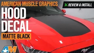 2015-2017 Mustang American Muscle Graphics Matte Black Hood Decal Review Install