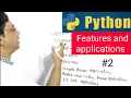 Python Features and Applications in Hindi Lec-2 Tutorial for beginners