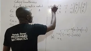 Matrix Lesson 17 Simultaneous equation in three variables using matrix method
