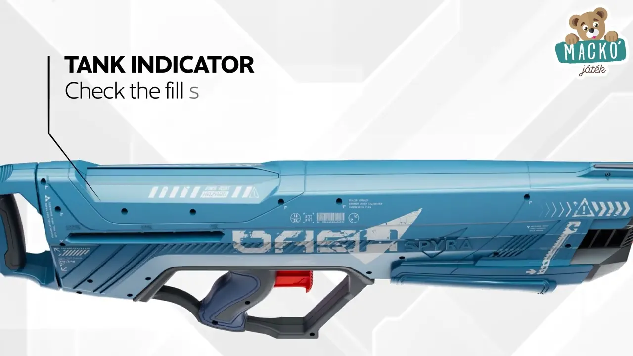 Vízipisztolyok - Vízipisztoly mechanikus töltéssel SpyraDash Blue Spyra - 4