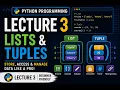 Learn Python from Scratch Lecture 3 Lists Tuples