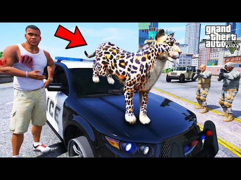 Video Thumbnail: Franklin Trying to Catch a Hungry Cheetah in GTA 5 | SHINCHAN and CHOP