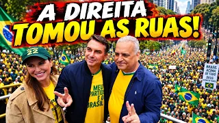FLÁVIO LOTA A PAULISTA E CONTRASTA COM DESFILE DE LULA!