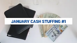 january 2024 paycheck #1 cash envelope STUFFING | full time income | $1,268 to stuff