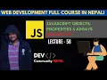 JavaScript Objects and Arrays Sushant Rimal DEV COMMUNITY NEPAL