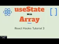 How to use useState hook with an Array React Hooks Tutorial 3