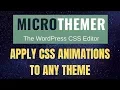 How to apply CSS animations to an Oxygen site with Microthemer